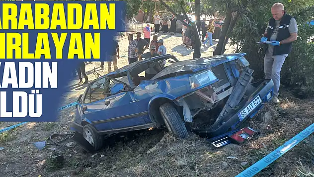 Samsun'un Alaçam ilçesinde bir aracın çarptığı otomobilden yola fırlayan kadın hayatını kaybetti