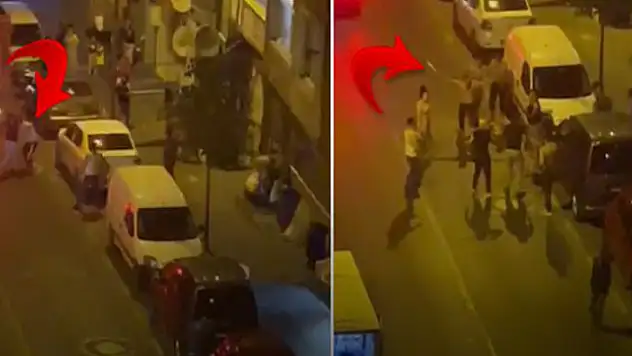 İstanbul'da kavga sırasında döner bıçaklı şahsa motosiklet çarptı