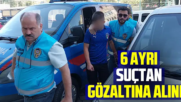 16 yaşındaki çocuk 6 ayrı suçtan gözaltına alındı