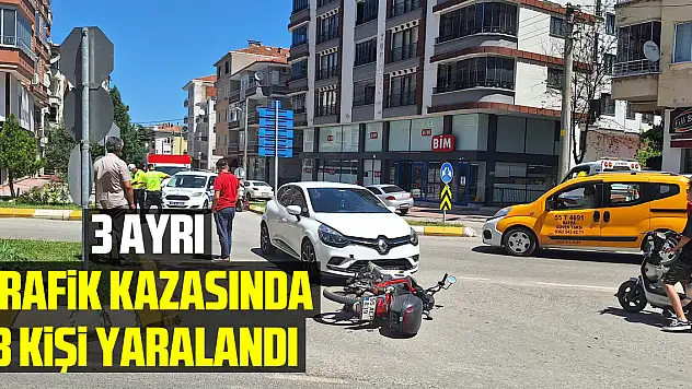 Samsun'da 3 ayrı trafik kazasında 3 kişi yaralandı