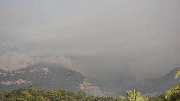 Antalya'nın Kemer ilçesindeki orman yangınına havadan ve karadan müdahale sürüyor