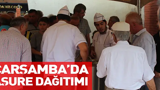 Çarşamba'da aşure dağıtımı gerçekleşti