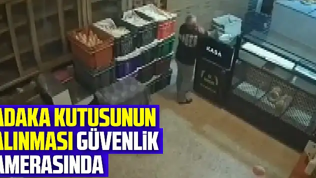 Samsun'da sadaka kutusunun çalınması güvenlik kamerasında