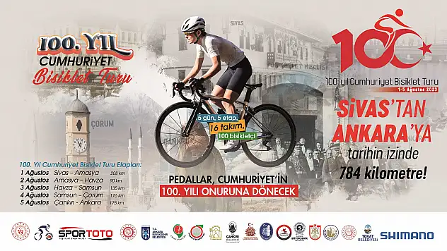 100.Yıl Cumhuriyet Bisiklet Turu'nun 2. etabında bisikletçiler, Amasya'dan Havza'ya pedal çevirecek