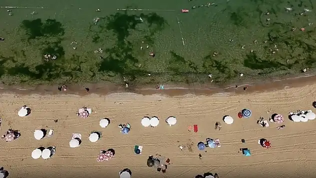 Sıcak havadan bunalan İstanbullular serinlemek için denize girdi