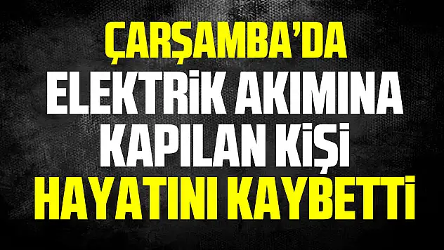 Elektrik akımına kapılan kişi hayatını kaybetti