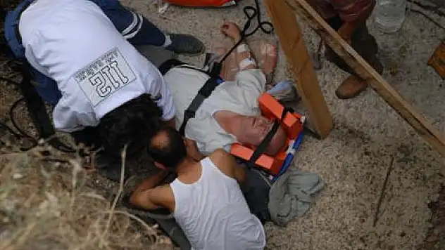 İnşaattan düşen şahısa kurtarma operasyonu