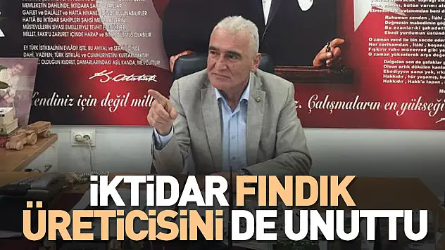 İKTİDAR FINDIK ÜRETİCİSİNİDE UNUTTU