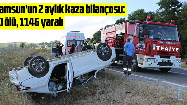 Samsun'un 2 aylık kaza bilançosu: 10 ölü, bin 146 yaralı