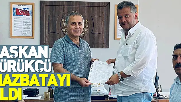 Başkan Yürükçü Mazbatayı aldı