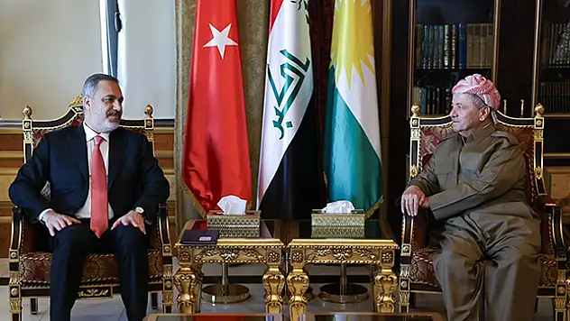 Dışişleri Bakanı Fidan, KDP Başkanı Mesut Barzani ile görüştü
