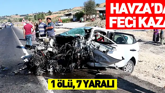 Samsun'da iki otomobil çarpıştı, 1 kişi öldü, 7 kişi yaralandı