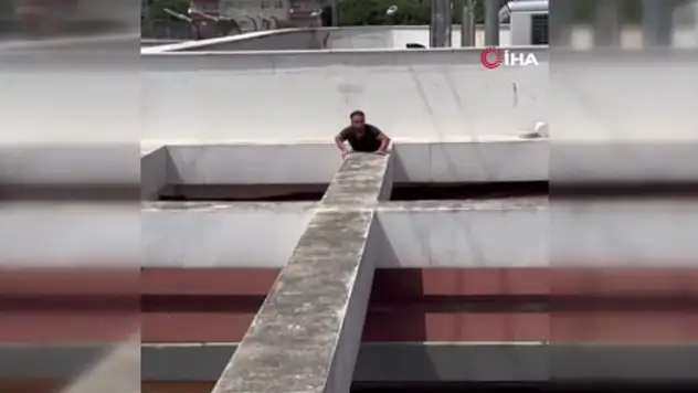 Parkur sporcusu genç ölümden döndü