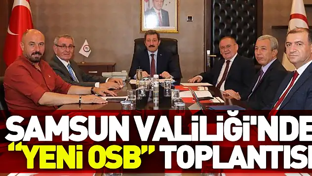 Samsun Valiliği'nde 'Yeni OSB' toplantısı