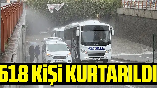 Mahsur kalan 618 kişi kurtarıldı