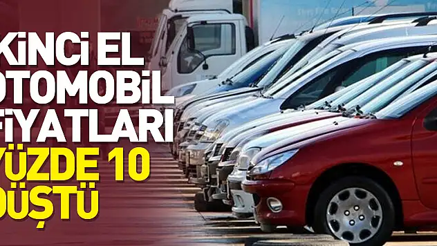 İkinci el otomobil fiyatları yüzde 10 düştü
