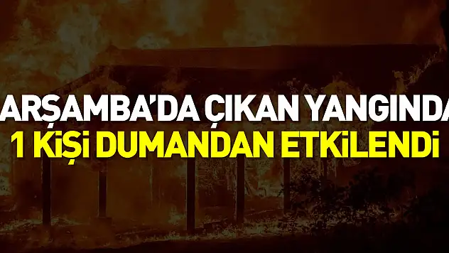 Çarşamba'da çıkan yangında 1 kişi dumandan etkilendi