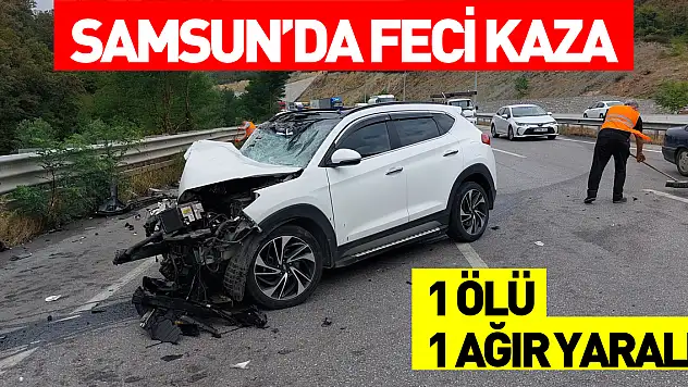 Otomobil akaryakıt tankerine çarptı: 1 ölü, 1 ağır yaralı