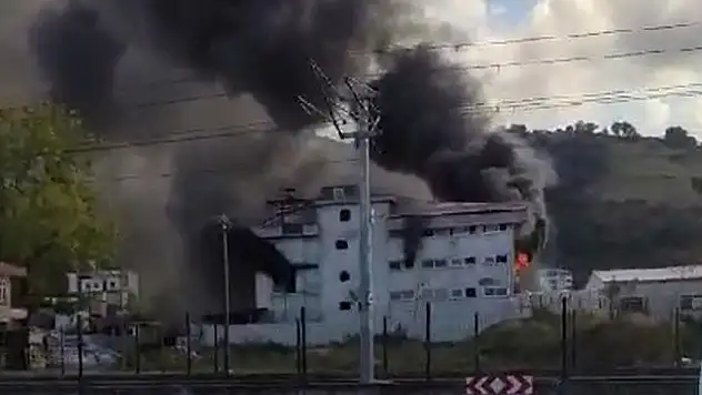 Samsun'da fabrika yangını