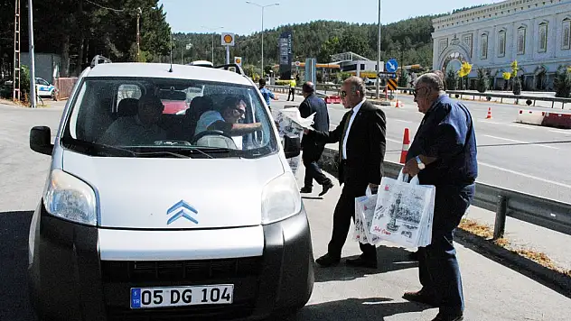 Çorum'da sürücülere ahilik leblebisi ikram edildi