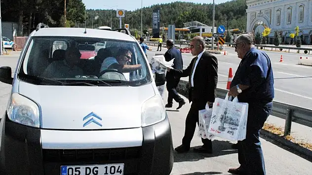 Çorum'da sürücülere ahilik leblebisi ikram edildi