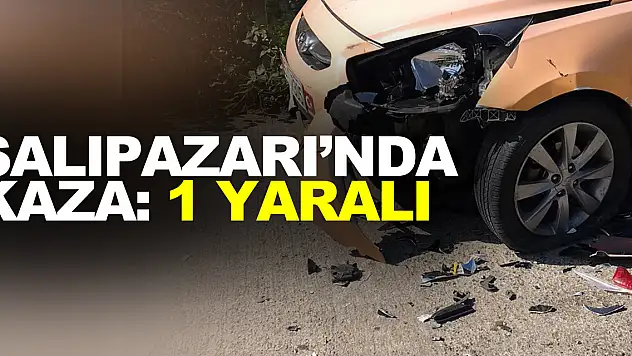 Salıpazarı'nda taksi ile motosikletin çarpışması sonucu 1 kişi yaralandı