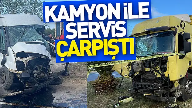 Samsun'da kamyon ile öğrenci servisinin çarpıştığı kazada 1 kişi öldü, 6 kişi yaralandı
