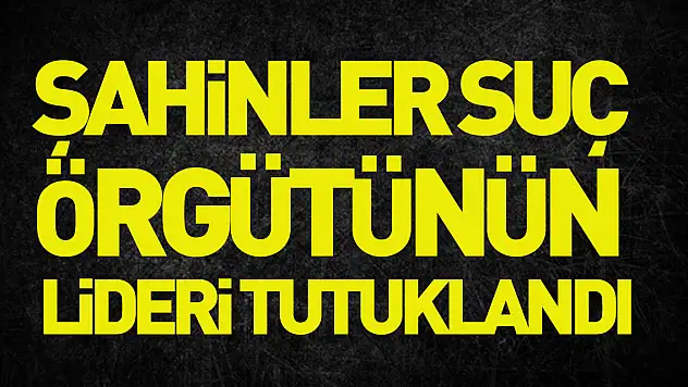 Şahinler suç örgütünün lideri olduğu öne sürülen Mehmet Şahin tutuklandı