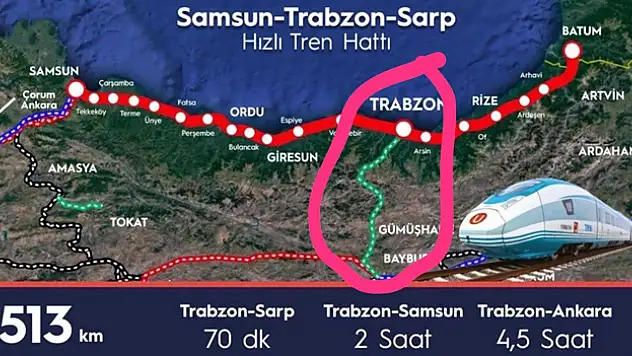 Karafazlı'dan Samsun-Sarp hızlı tren yolu çıkışı