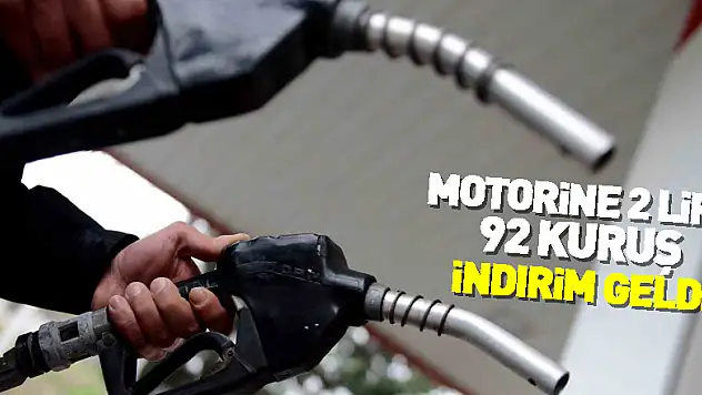 Motorine 2 lira 92 kuruş indirim geldi
