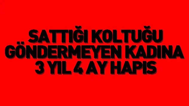 Sattığı koltuğu göndermeyen kadına 3 yıl 4 ay hapis