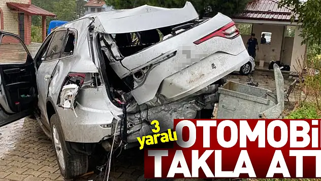 Samsun'da otomobil takla attı: 3 yaralı