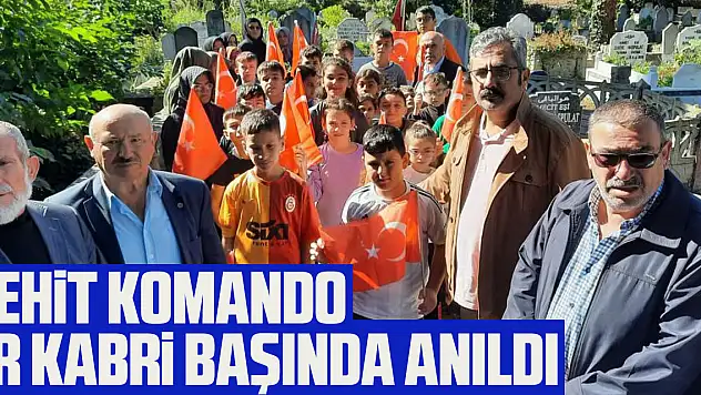 Şehit kabri başında anıldı