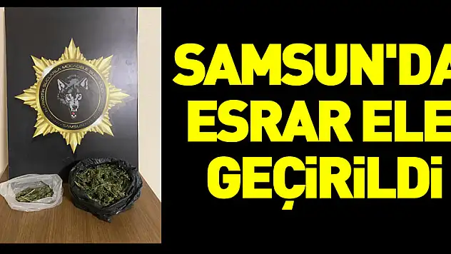 Samsun'da esrar ele geçirildi