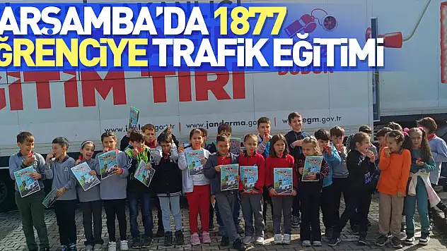 Çarşamba'da 1877 öğrenciye trafik eğitimi