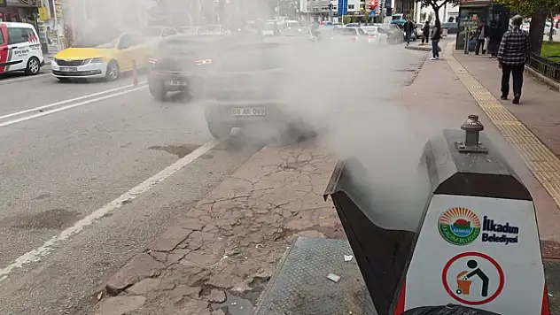 Çöp konteyneri tehlike saçtı