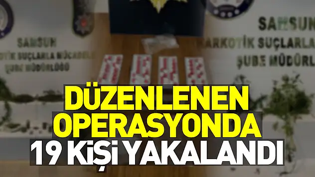Düzenlenen operasyonda 19 kişi yakalandı