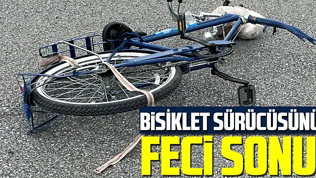 Bisiklet sürücüsünün feci sonu!