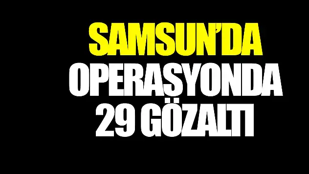 SAMSUN'DA OPERASYONDA 29 GÖZALTI