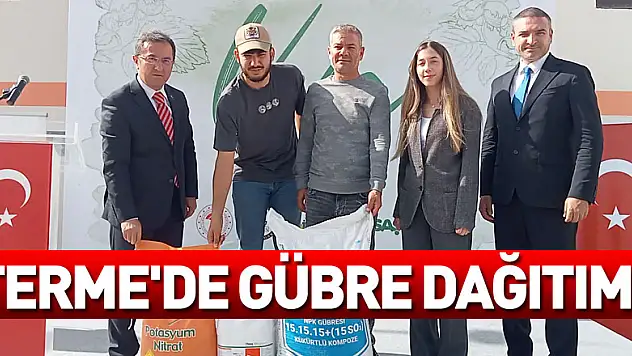 Terme'de gübre dağıtımı