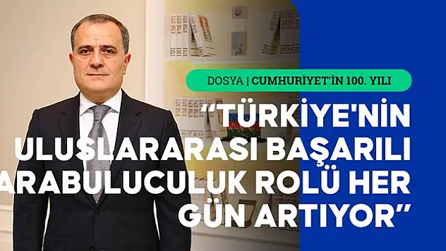 Bayramov, Türkiye Cumhuriyeti'nin 100. yılını kutladı