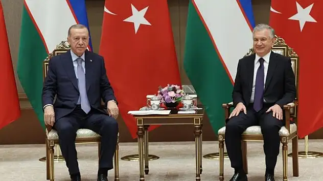 Erdoğan, Mirziyoyev ile görüştü
