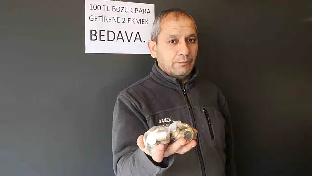 Bu fırına 100 TL bozuk para getirene 2 ekmek bedava