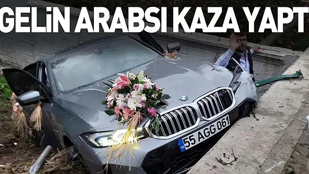 Gelin Arabsı Kaza Yaptı