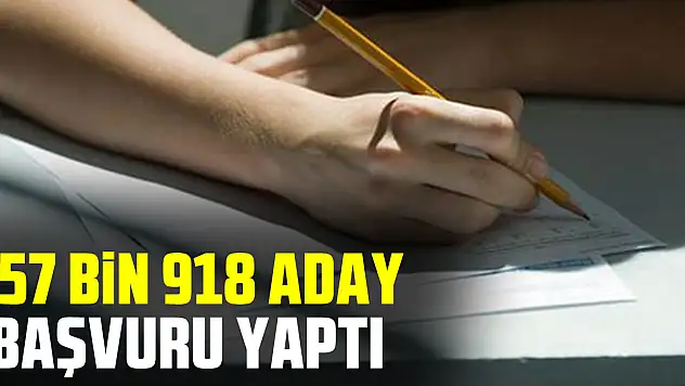 157 bin 918 Aday Başvuru Yaptı