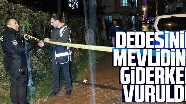 Dedesinin mevlidine giderken vuruldu