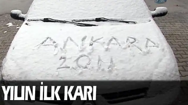 Başkent'e yılın ilk karı düştü