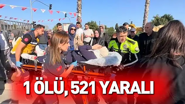 1 Ölü, 521 Yaralı