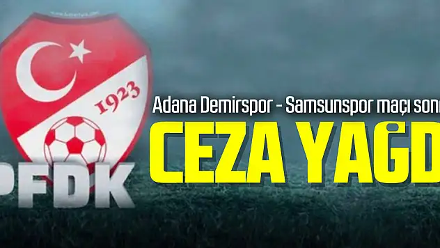 Adana Demirspor - Samsunspor maçı sonrası ceza yağdı
