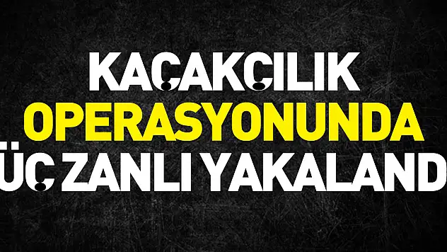 Kaçakçılık Operasyonunda Üç Zanlı Yakalandı